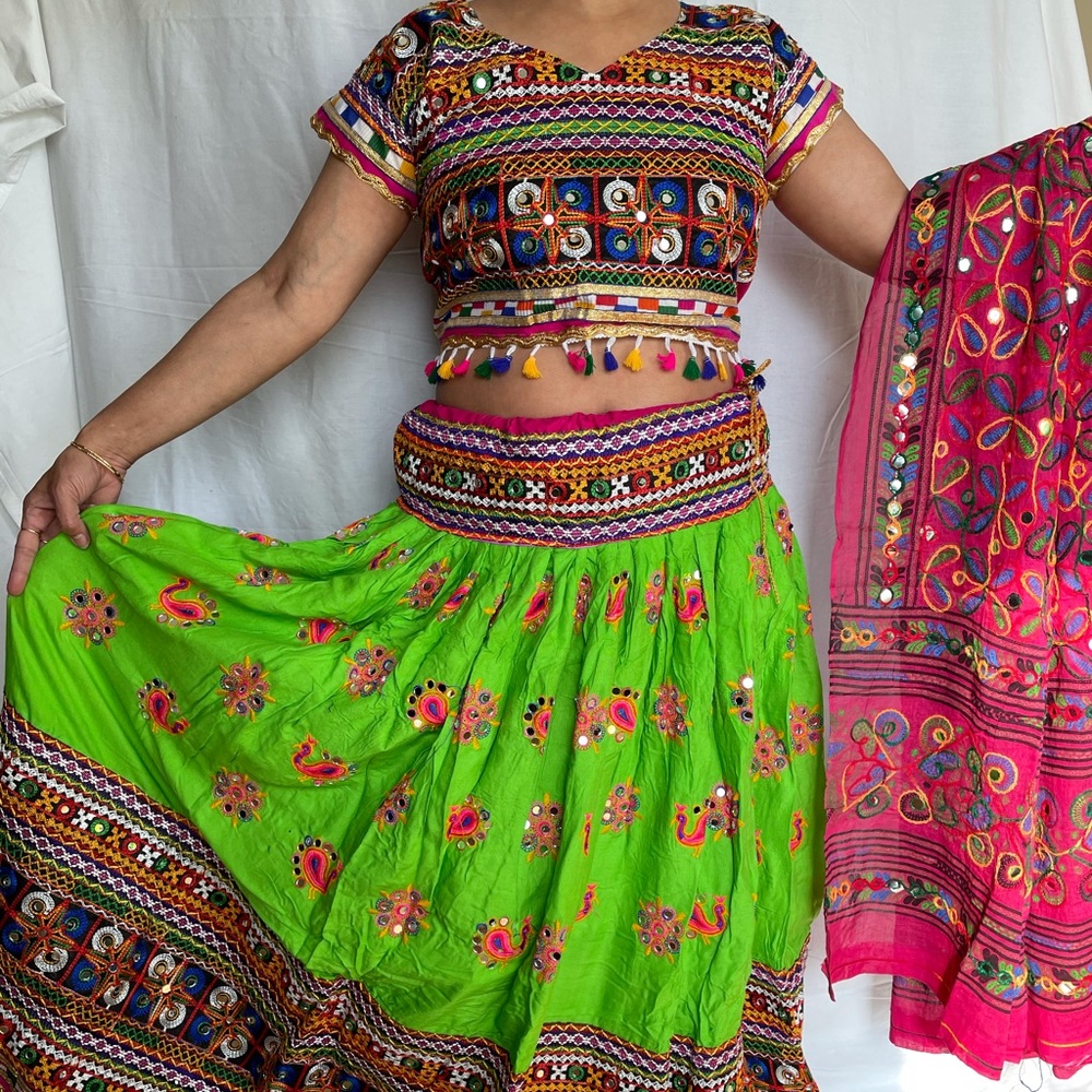 Indian Lehenga Garba Choli Colorful Gujurati